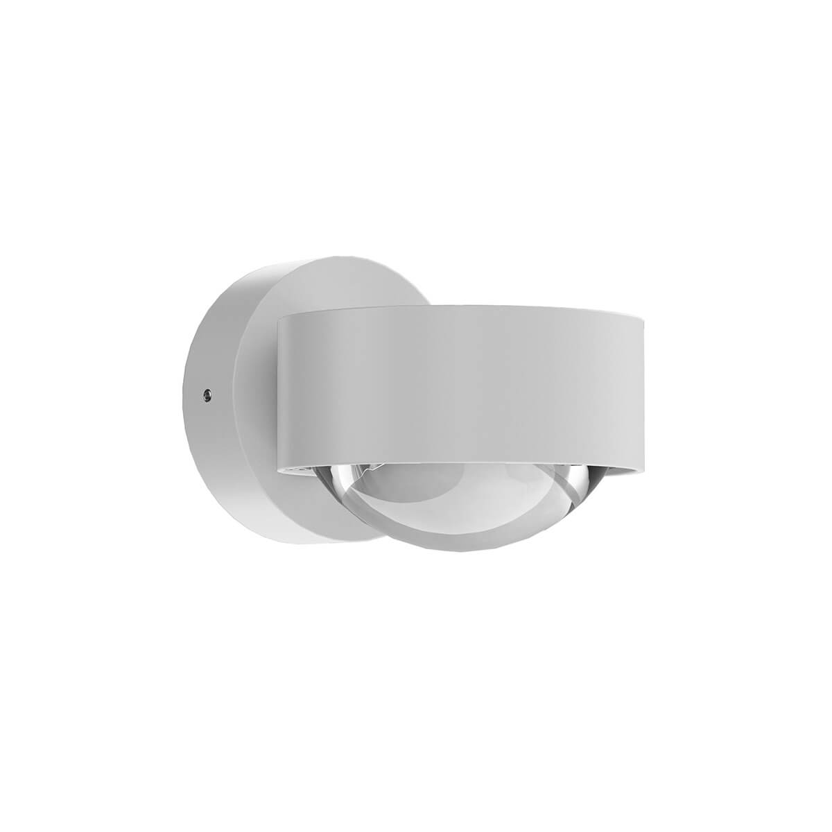 Top Light Puk Mini Wall Wandleuchte, Gehäuse, weiß matt (White Edition), mit Linse klar / Glas satiniert (nicht inbegriffen)