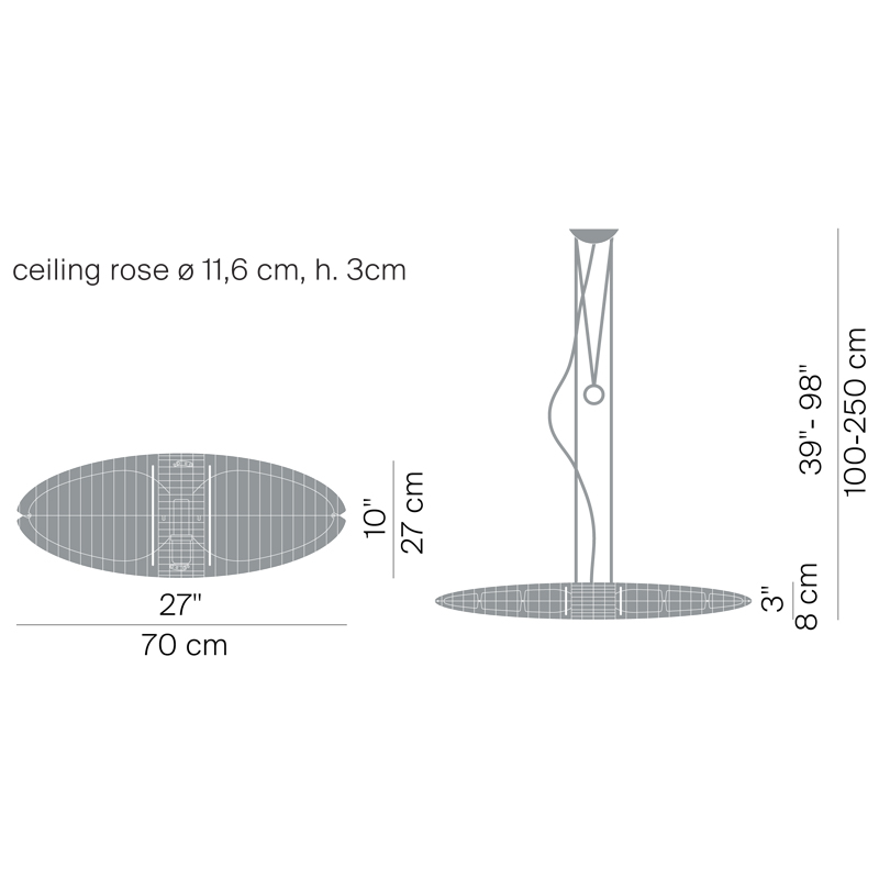 Luceplan Titania Sospensione, Aluminium