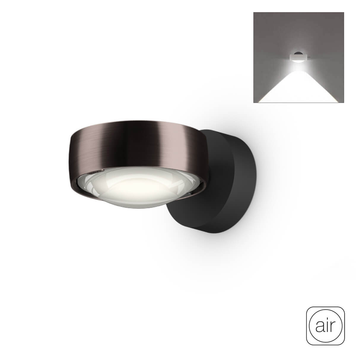 Sento C verticale up air LED Wandleuchte, 2700 K