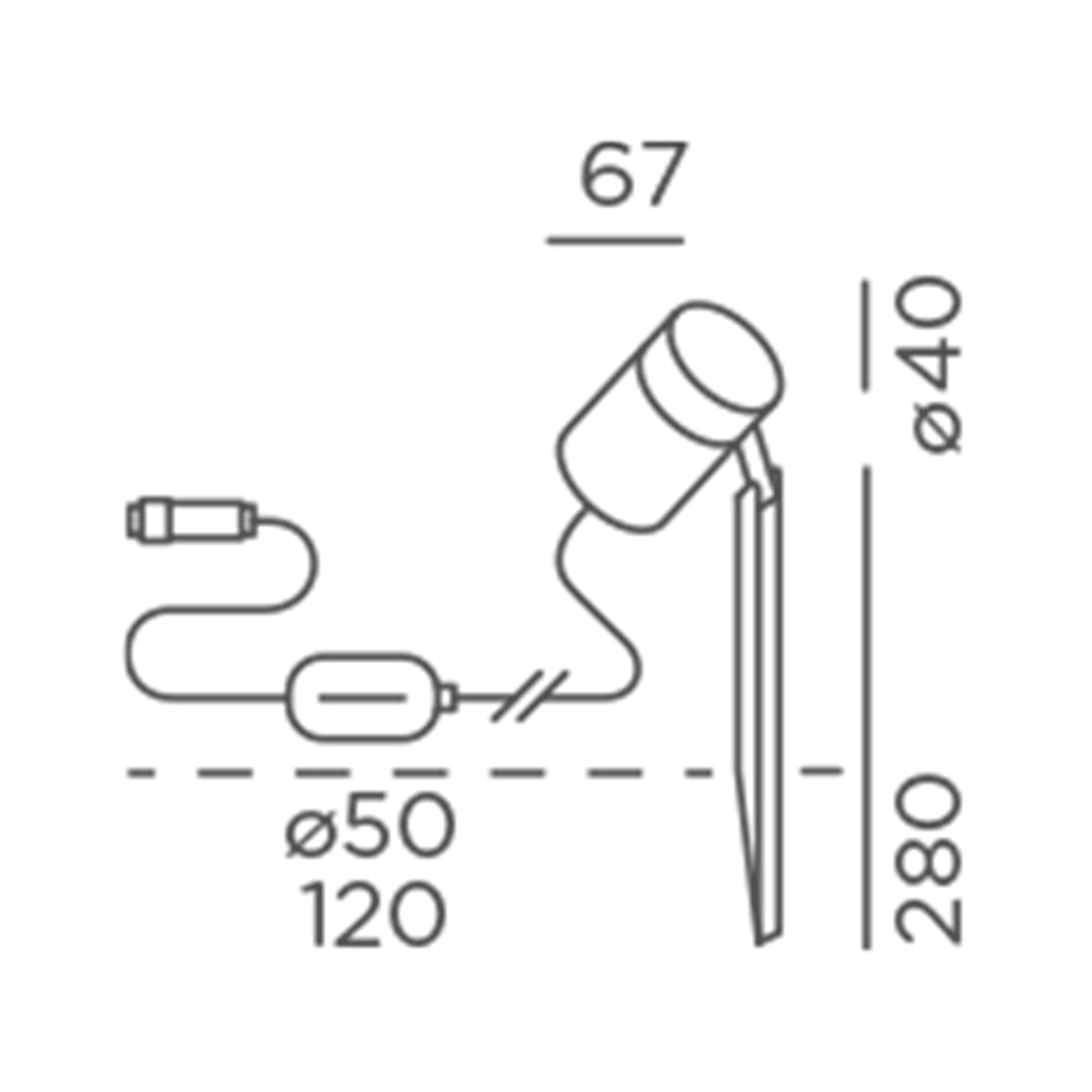 IP44.DE Piek mini LED Spießstrahler Connect