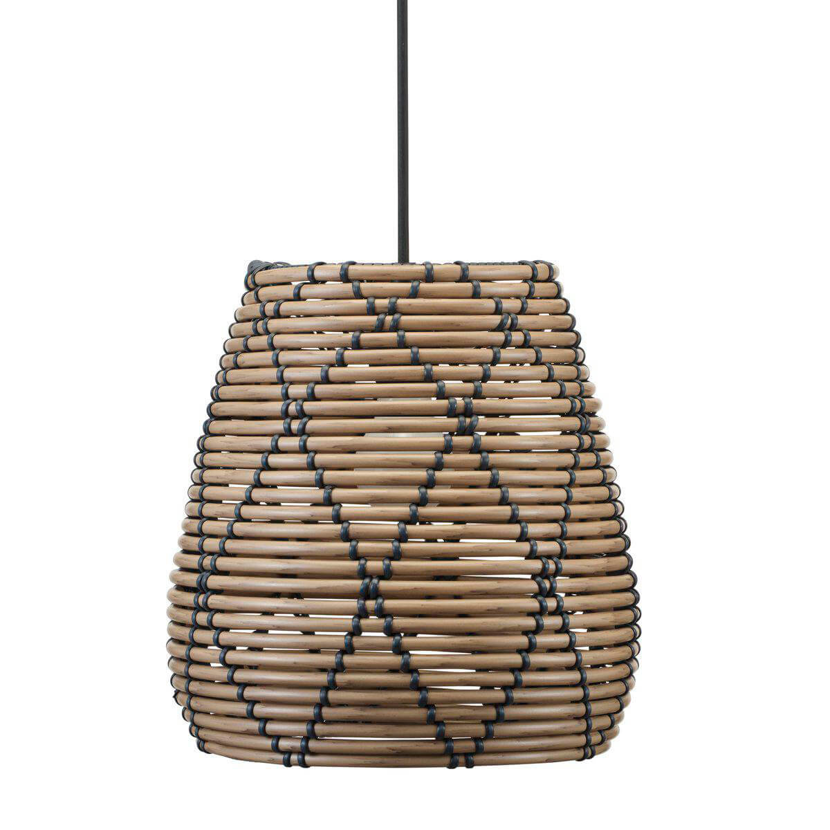 PR Home Lollo Outdoor Pendelleuchte, Ø: 28 cm, natur / schwarz (Leuchtmittel nicht inbegriffen)