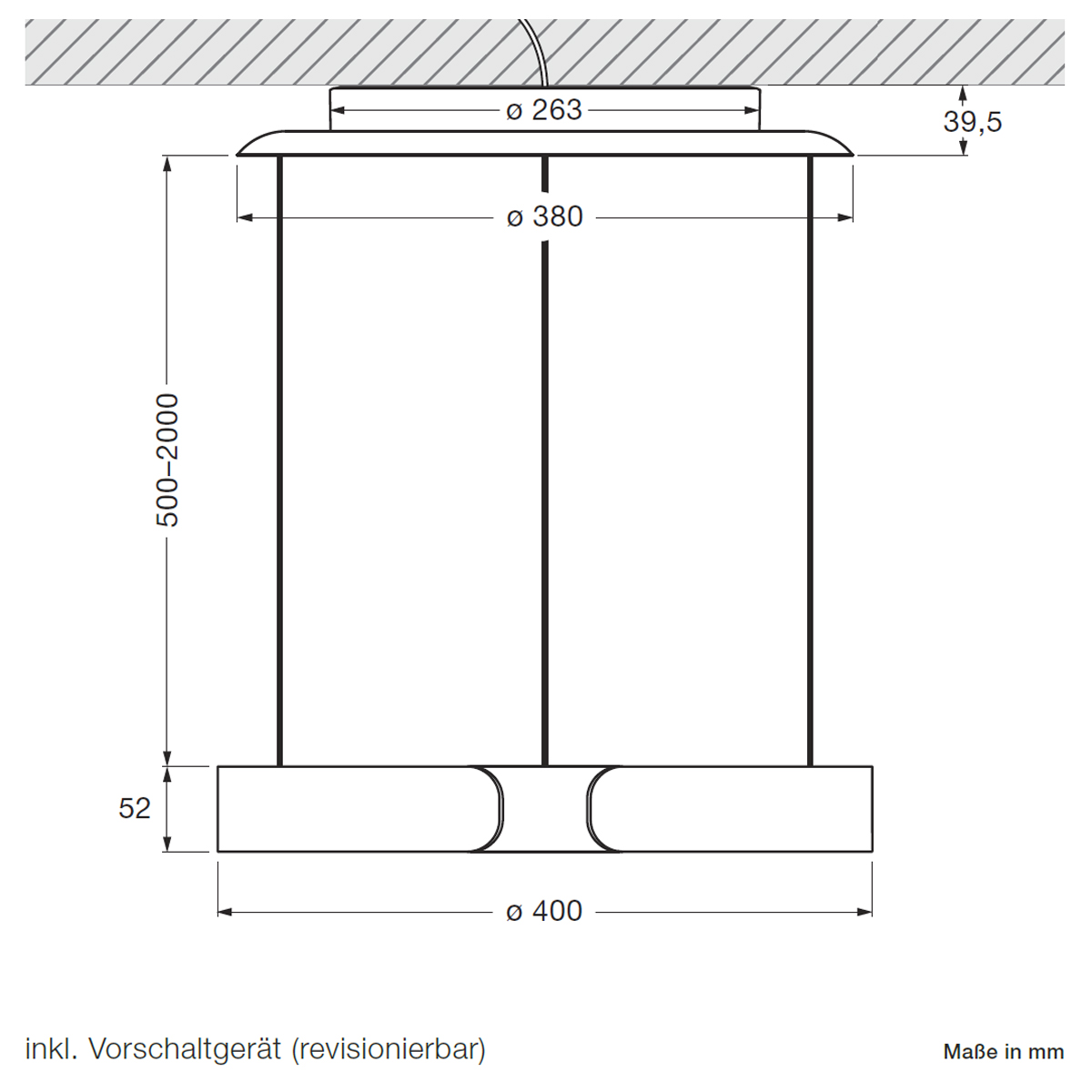 Occhio Mito sospeso 40 var up "air" narrow LED Pendelleuchte, variabel, Maßzeichnung