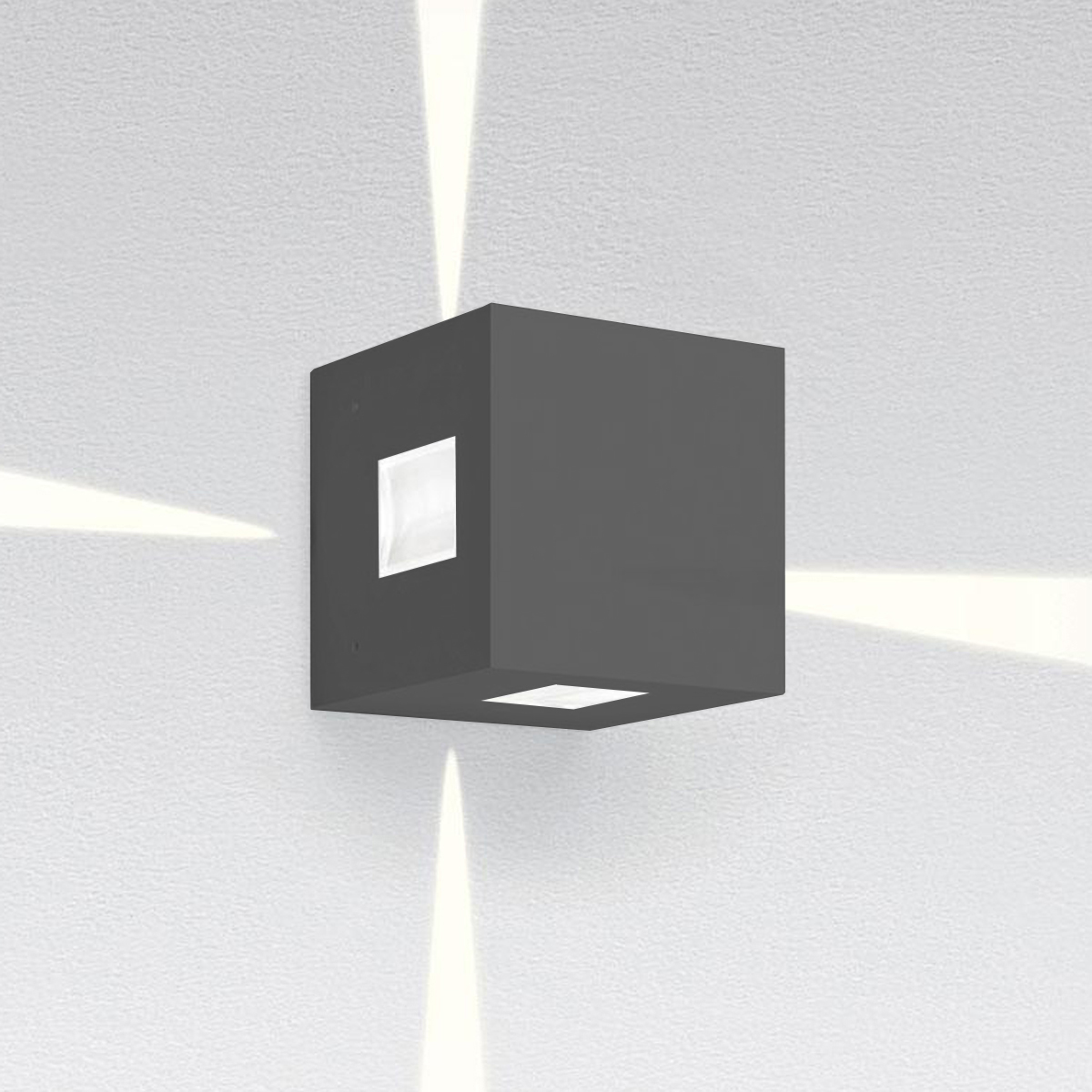 Artemide Outdoor Effetto 14S LED 4N Außenwandleuchte, 4 x 5°, anthrazitgrau