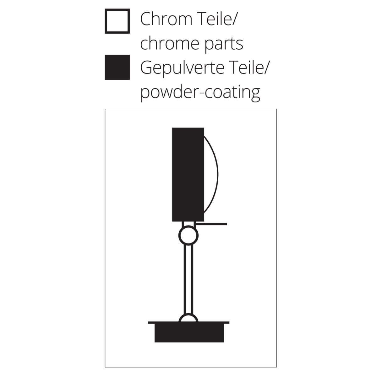 Top Light Puk Maxx Hotel Wandleuchte, 30 cm, Oberflächenbeschaffenheit der Bicolor-Versionen