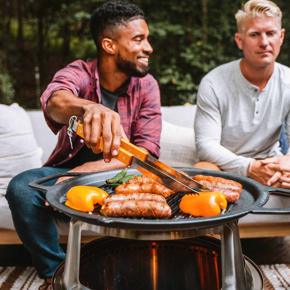Bonfire Gusseisen-Grillrost mit Aufsatz