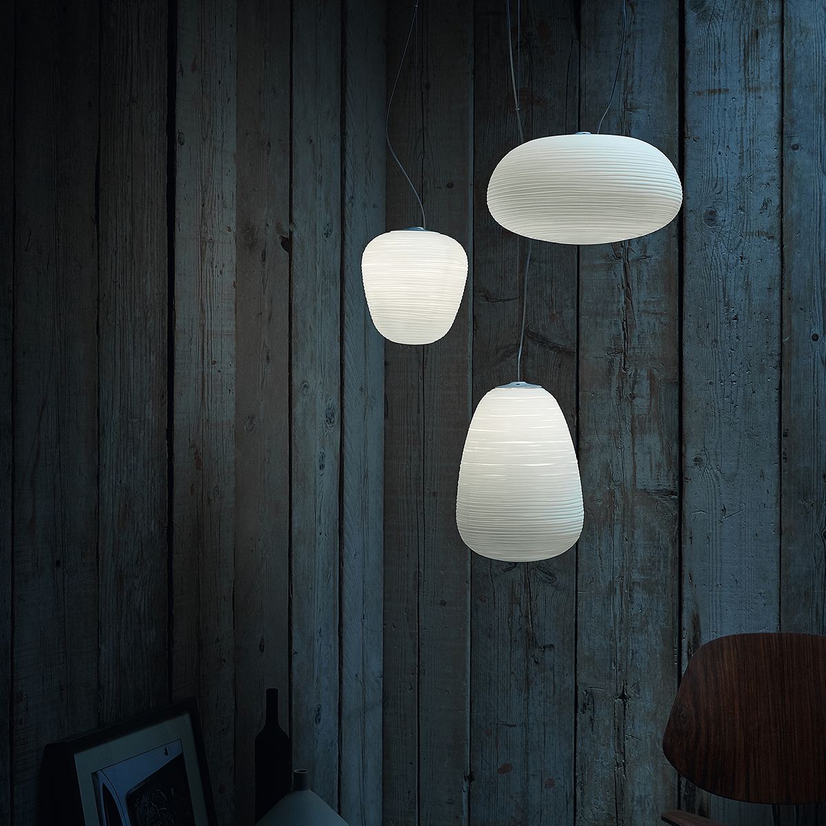 Foscarini Rituals Sospensione, 1, bianco (weiß), 2, bianco (weiß) und 3, bianco (weiß)