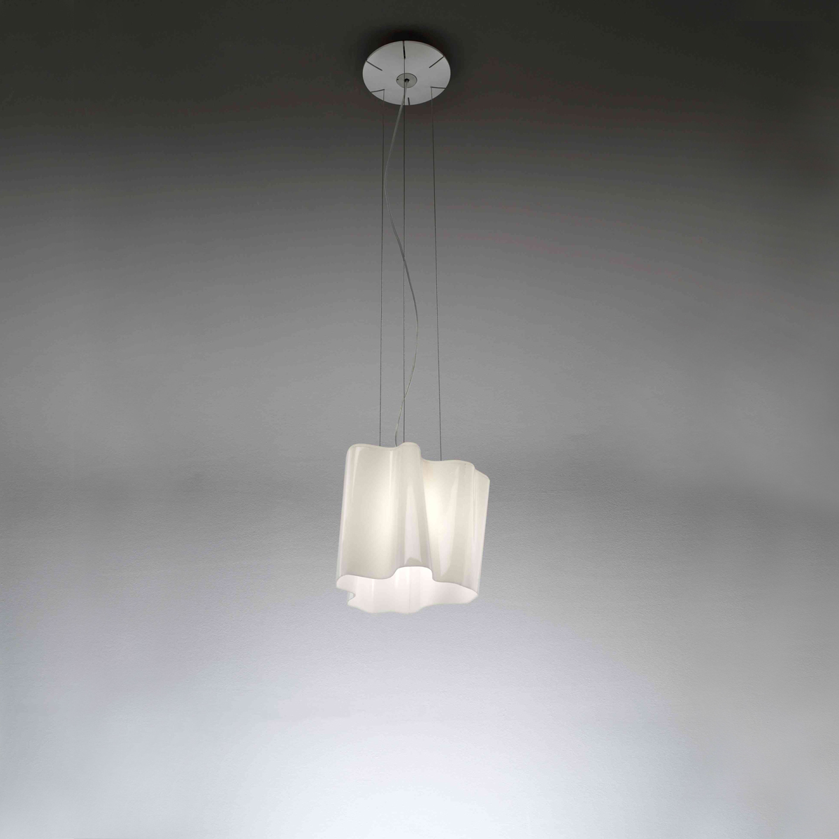Artemide Logico Mini Sospensione, Singola, Glas: milchig weiß