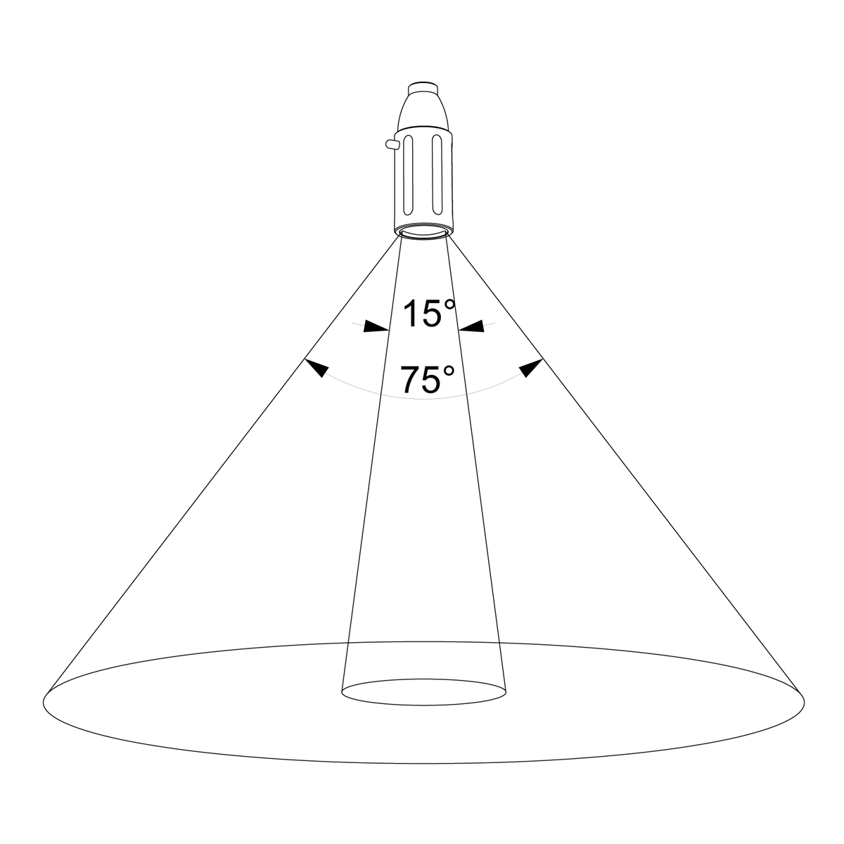 Less'n'more Zeus Wand- / Deckenleuchte, fokussierbare Glaslinsenoptik