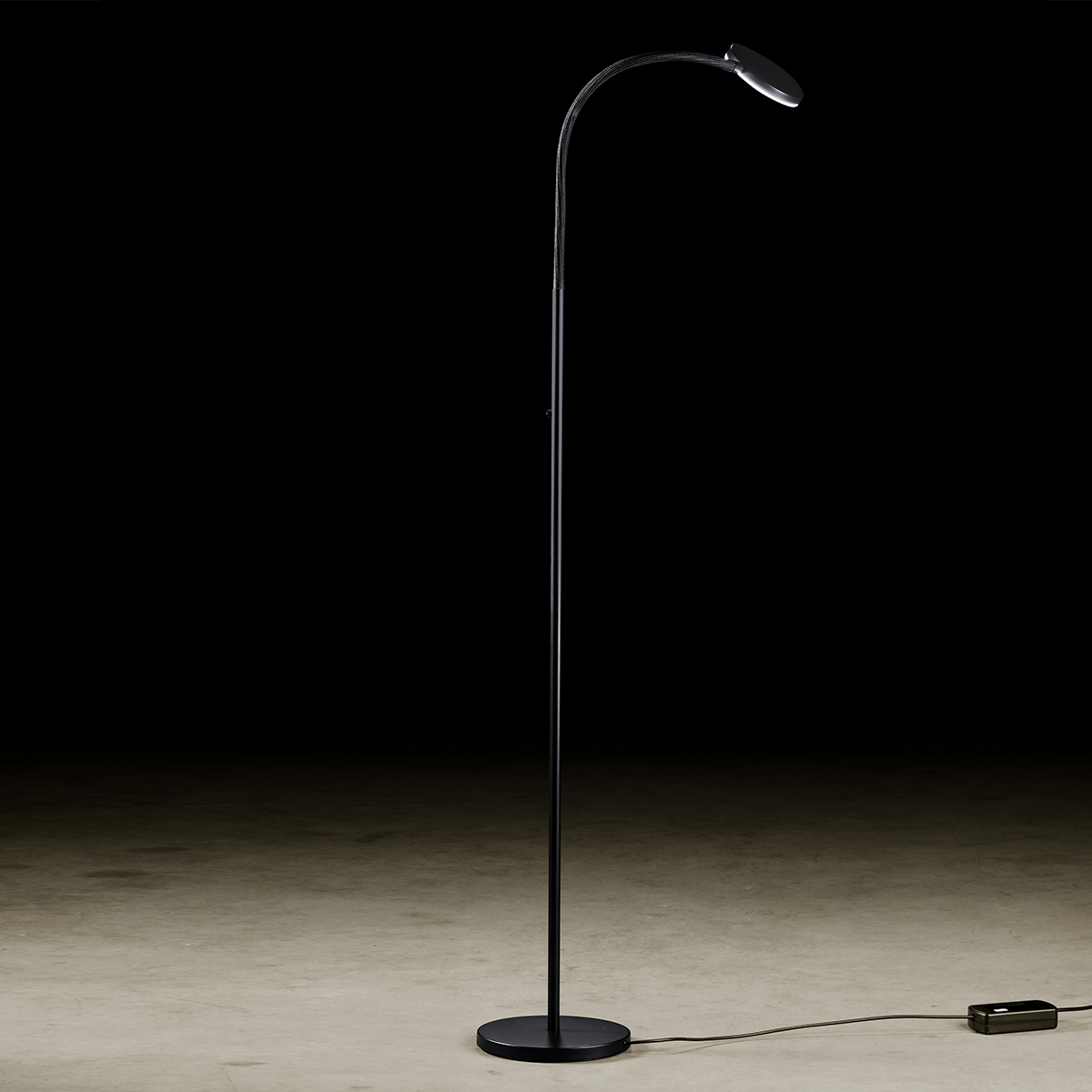 Holtkötter Flex S LED Stehleuchte, schwarz / schwarz