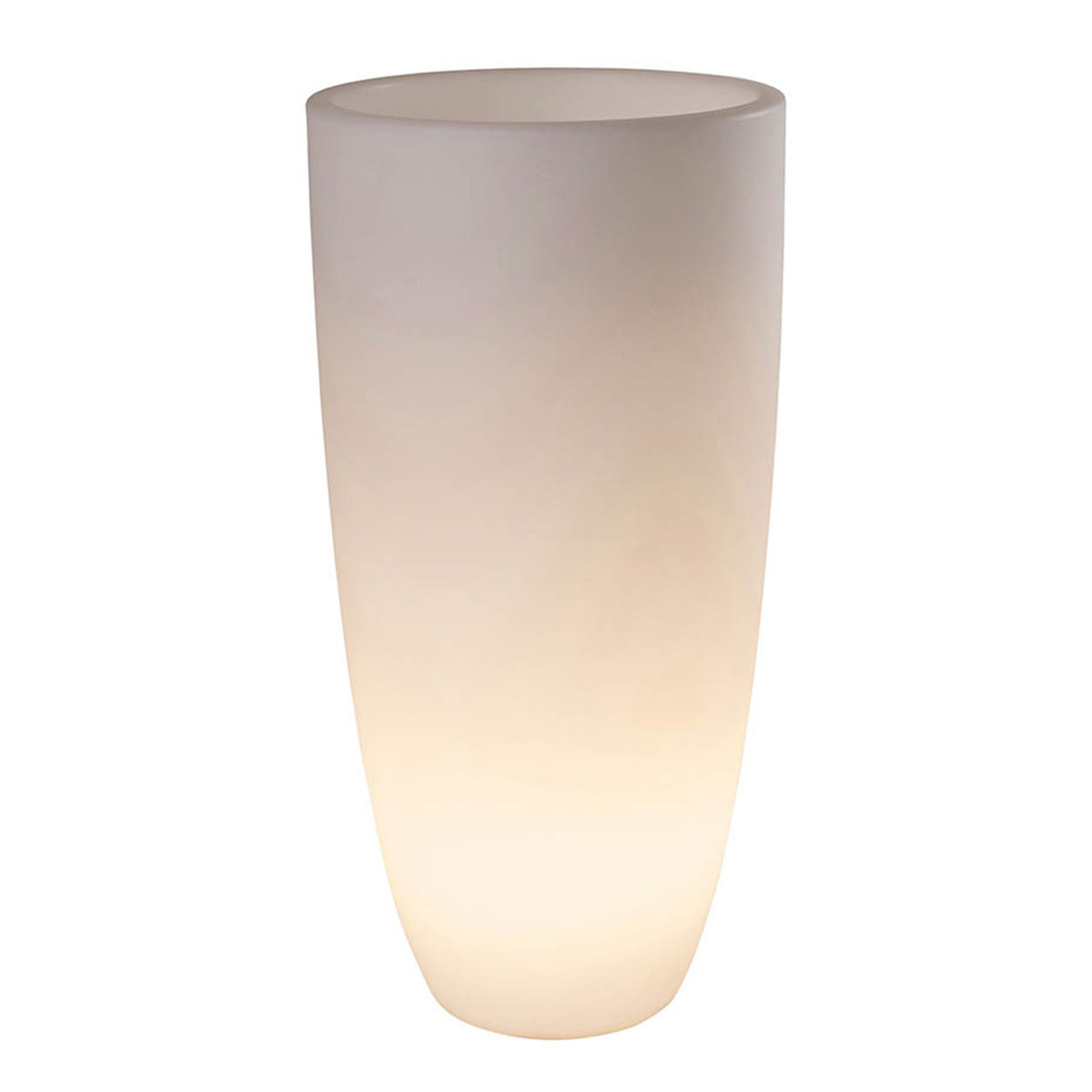 8 seasons design Shining Curvy Pot XL Dekoleuchte, weiß (eingeschaltet)