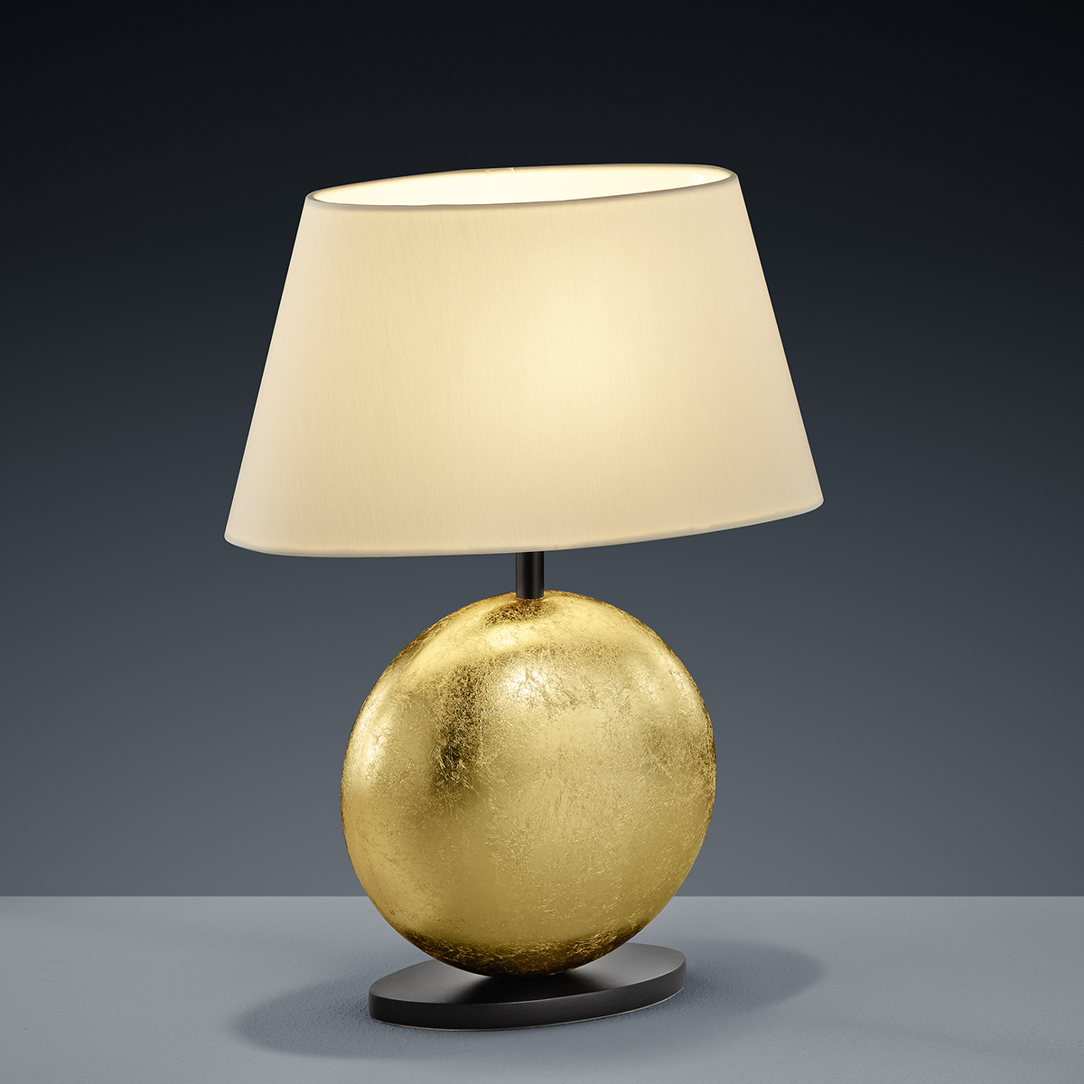 Luce Elevata by BANKAMP Mali Tischleuchte, Höhe: 41 cm, Blattgoldoptik / schwarz