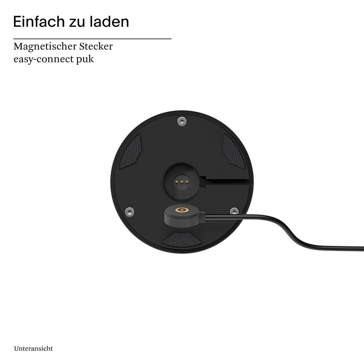 Sigor Nudrop mini LED Akkuleuchte, nachtschwarz, Easy-Connect-Puk-Ladenanschluss