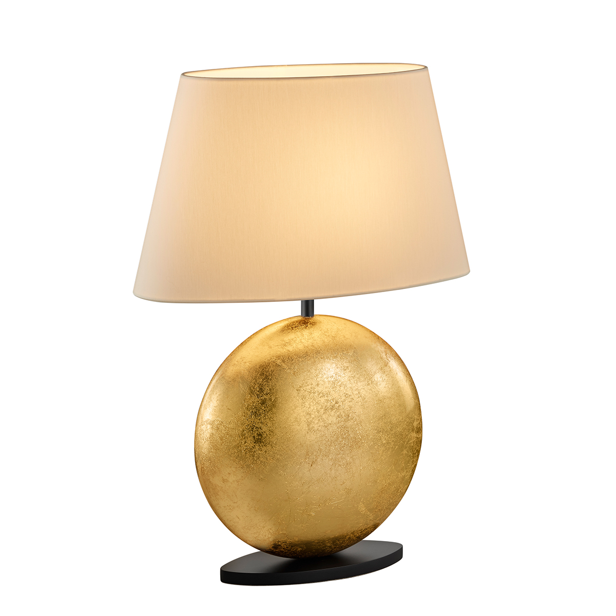Luce Elevata by BANKAMP Mali Tischleuchte, Höhe: 51 cm, Blattgoldoptik / schwarz