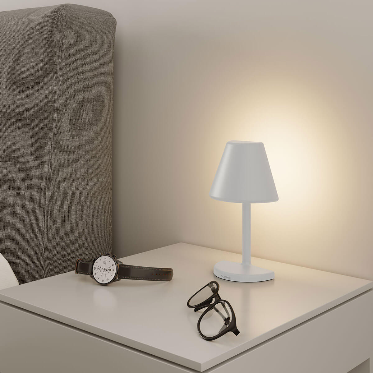Sompex Twin LED Akkuleuchte, weiß