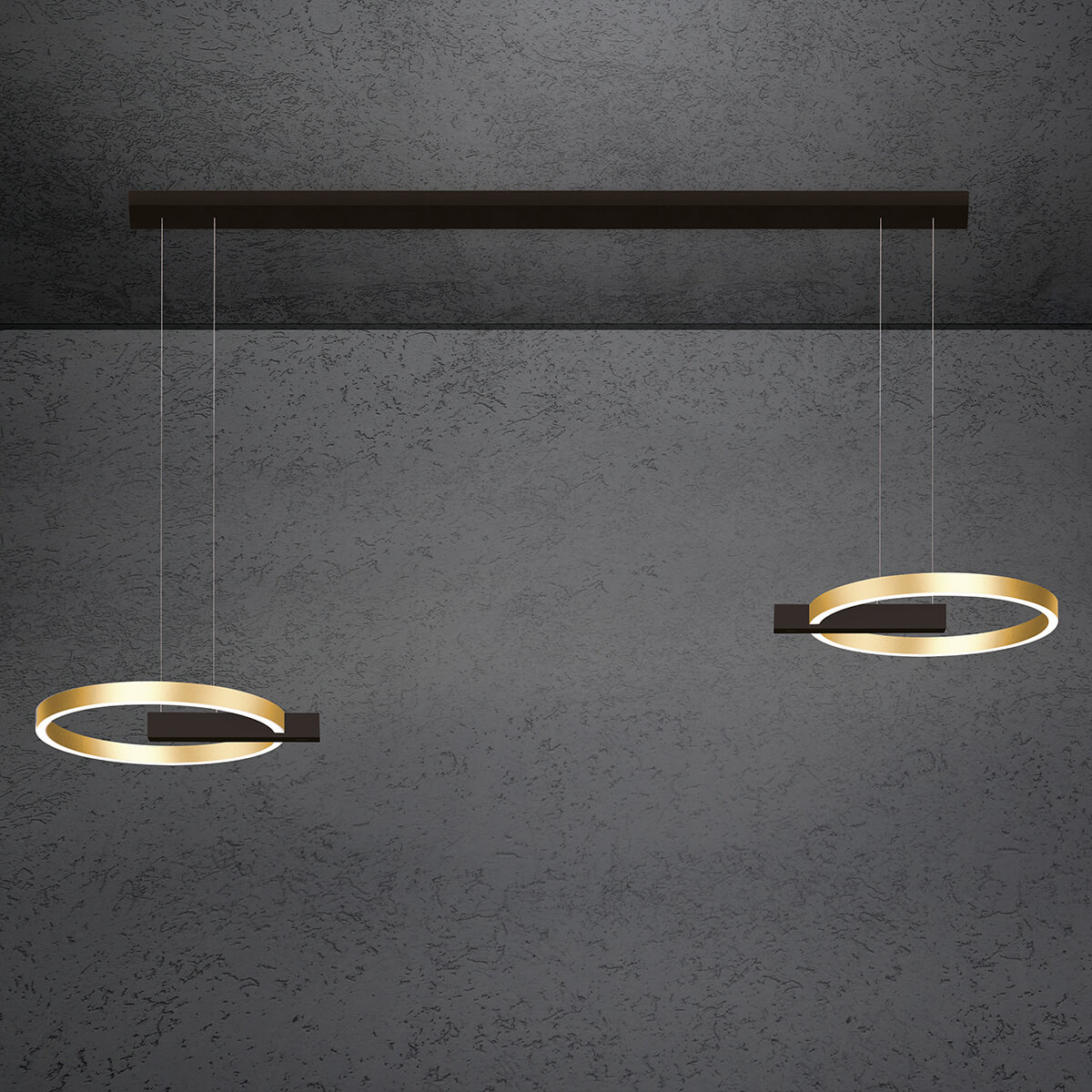 schwarz / Gold eloxal