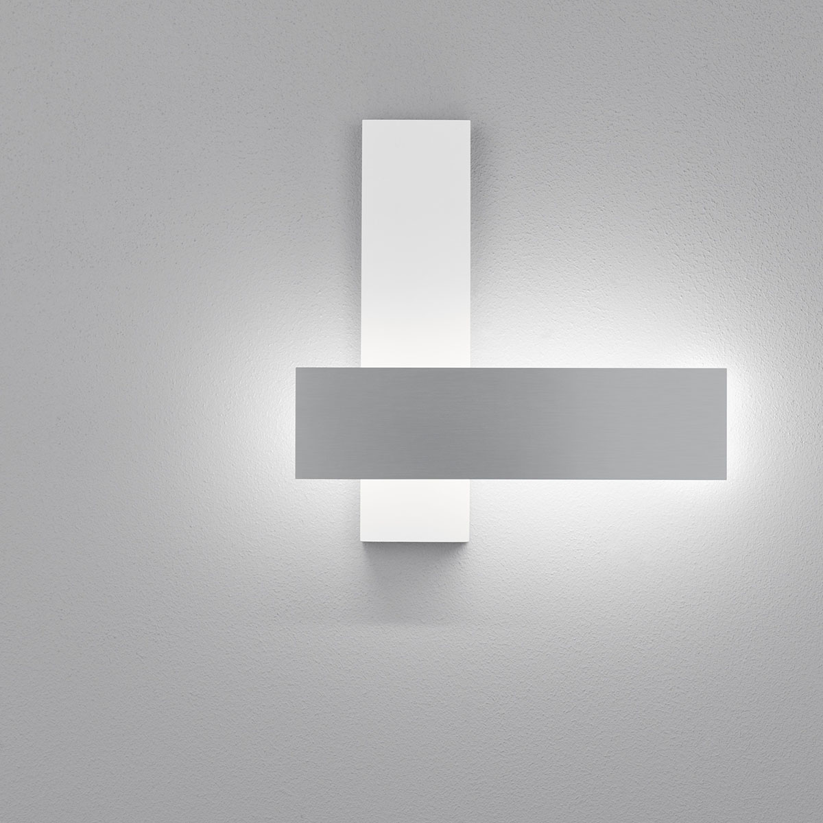 Helestra Dex LED Wandleuchte mit Casambi-Modul, Aluminium poliert / weiß matt