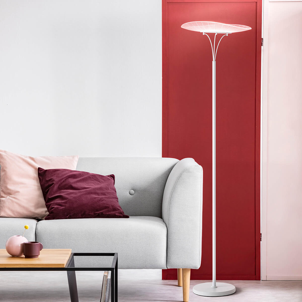 Fabas Luce Vela LED Stehleuchte, weiß