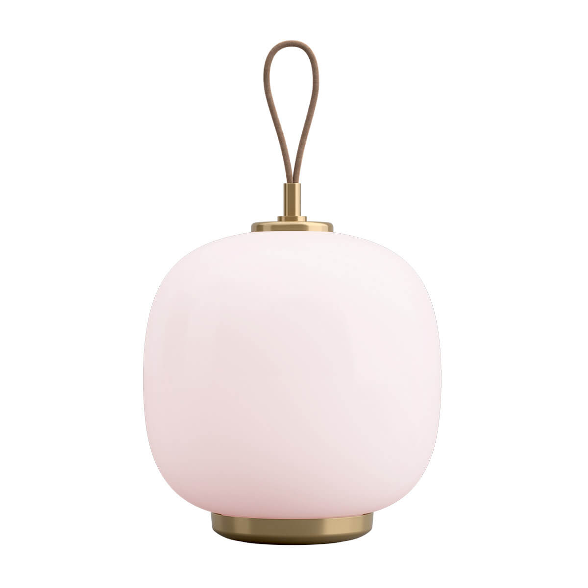 Louis Poulsen VL 45 Radiohus Portable LED Akkuleuchte, blassrosa glänzend / Messing