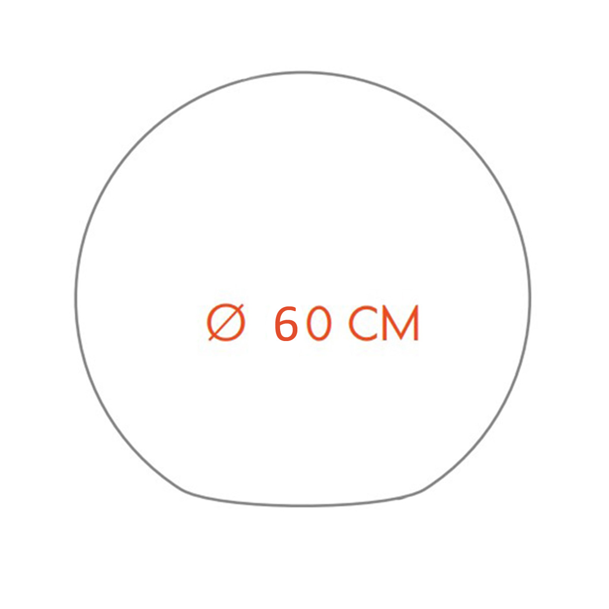 8 seasons design Shining Globe Ø 60 cm LED Solardekoleuchte, Maßzeichnung