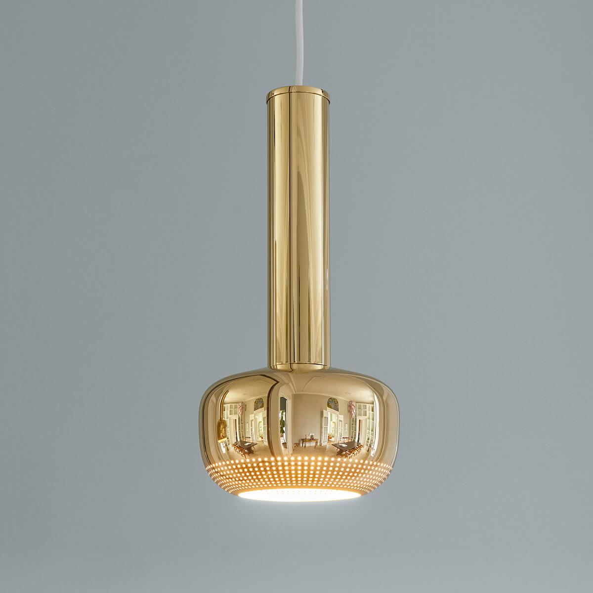 Louis Poulsen VL 56 Pendelleuchte, Messing poliert