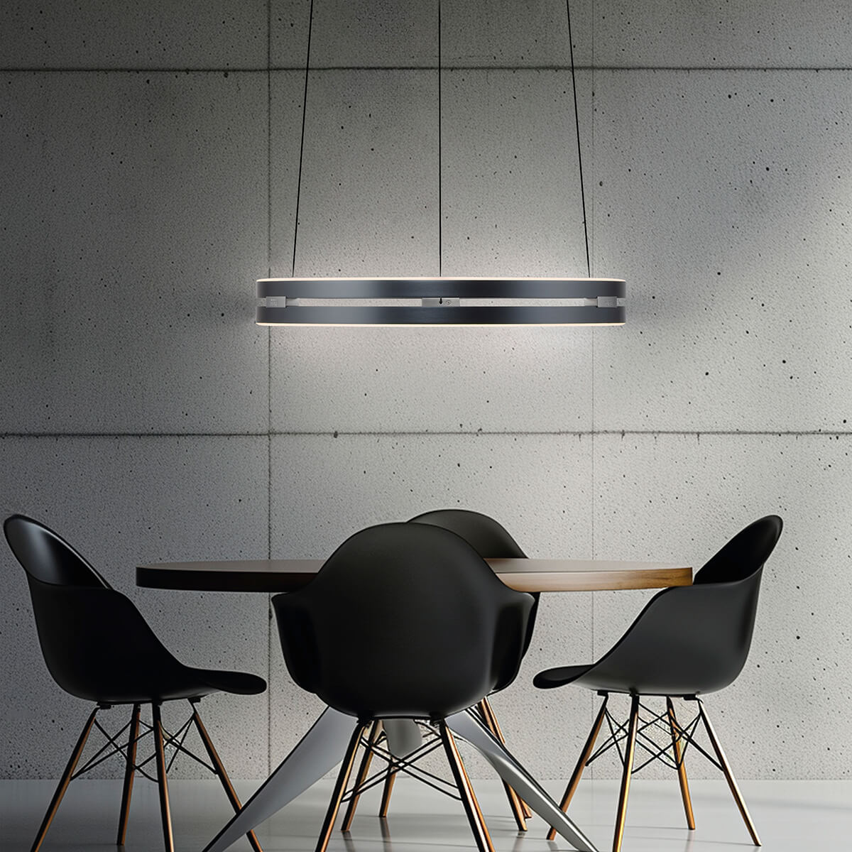 Neuhaus PURE E-Loop LED Pendelleuchte, dunkelgrau
