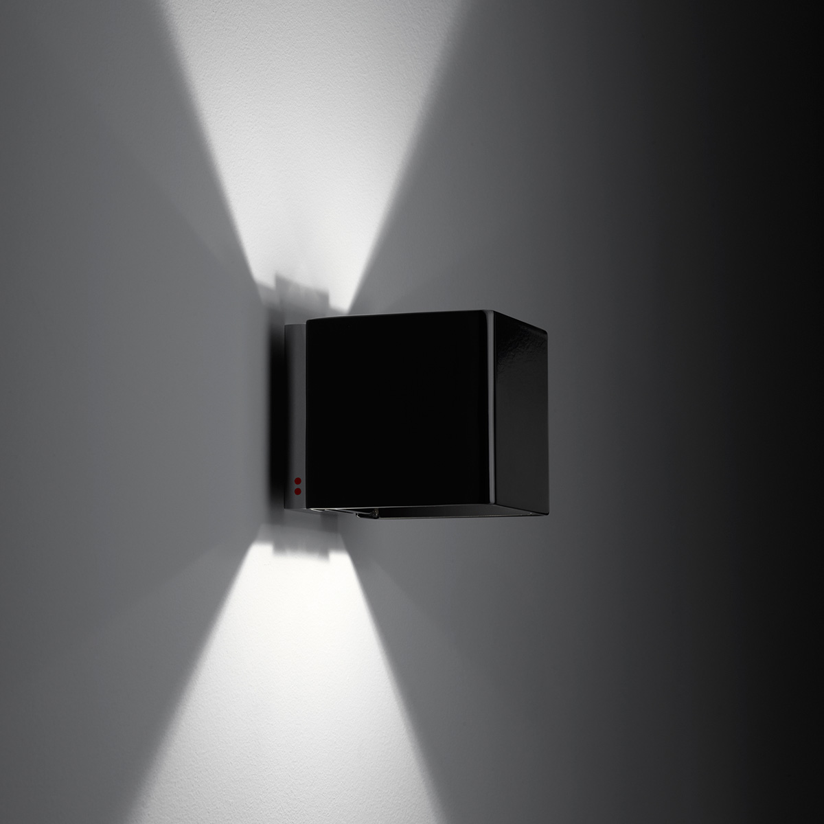 Fabbian Bijou Wandleuchte, quadratisch, schwarz