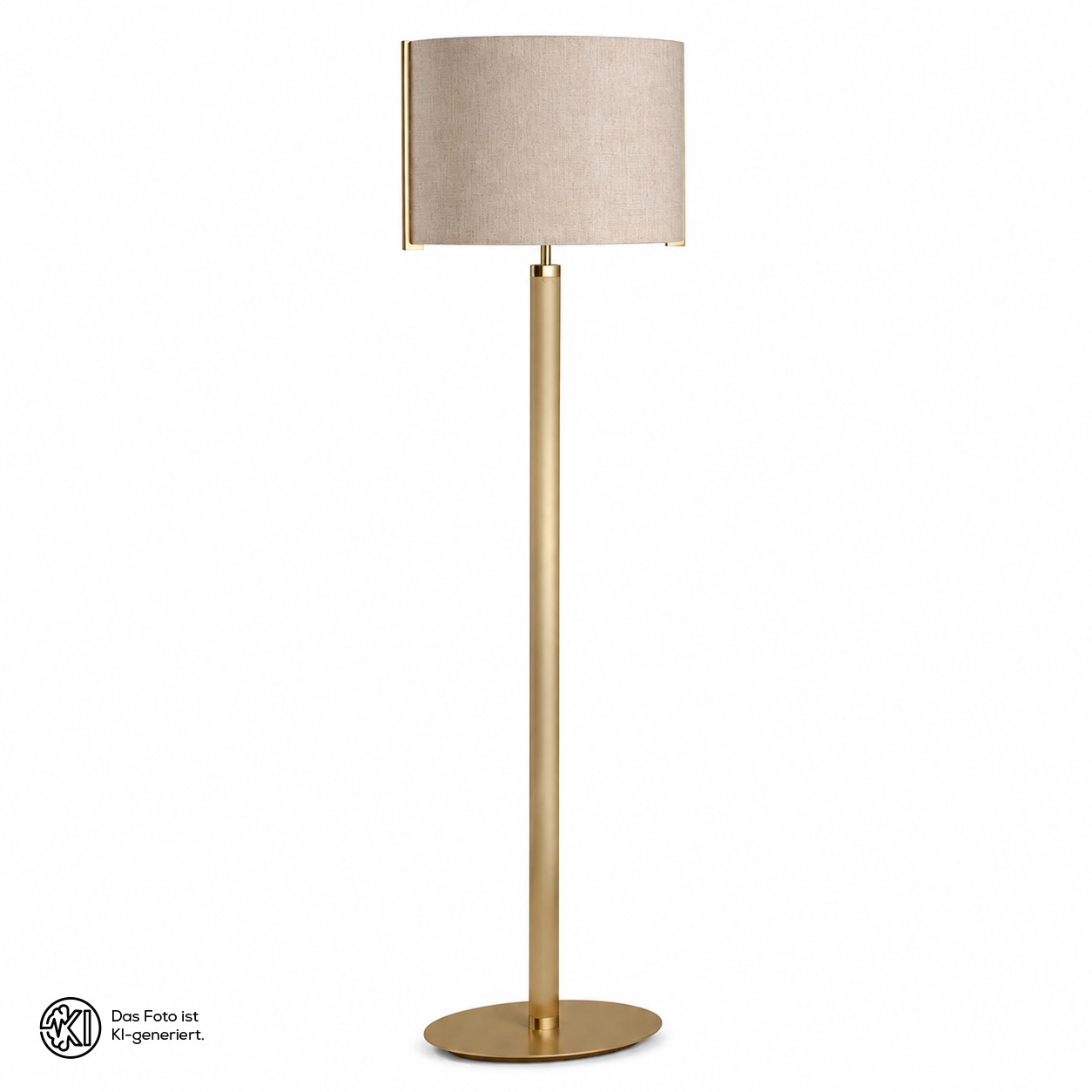 Stripe LED Stehleuchte, Messing matt / poliert
