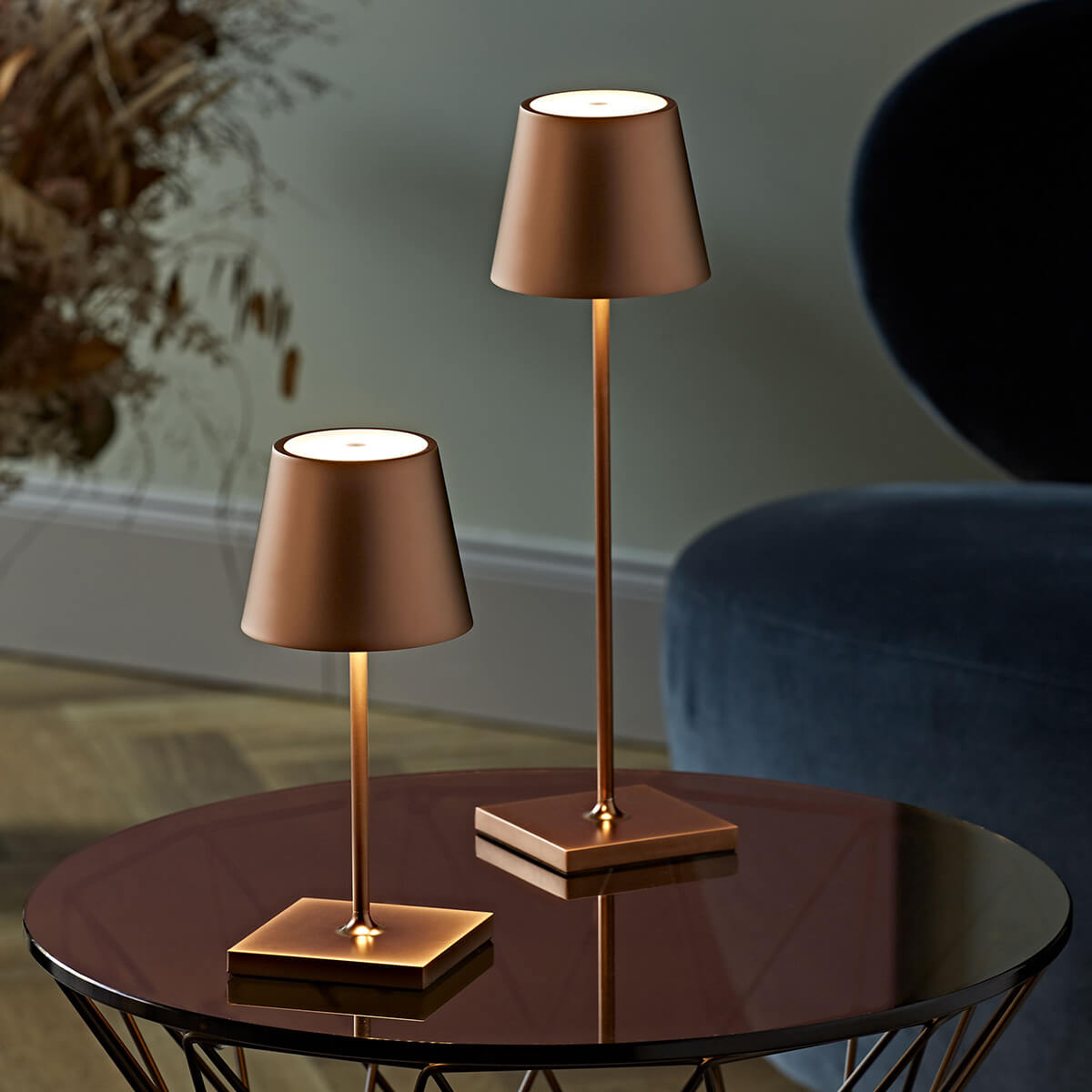 Sigor Nuindie mini LED Akkuleuchte, Flex-Mood, und Nuindie LED Akkuleuchte, Flex-Mood, Bronze eloxiert
