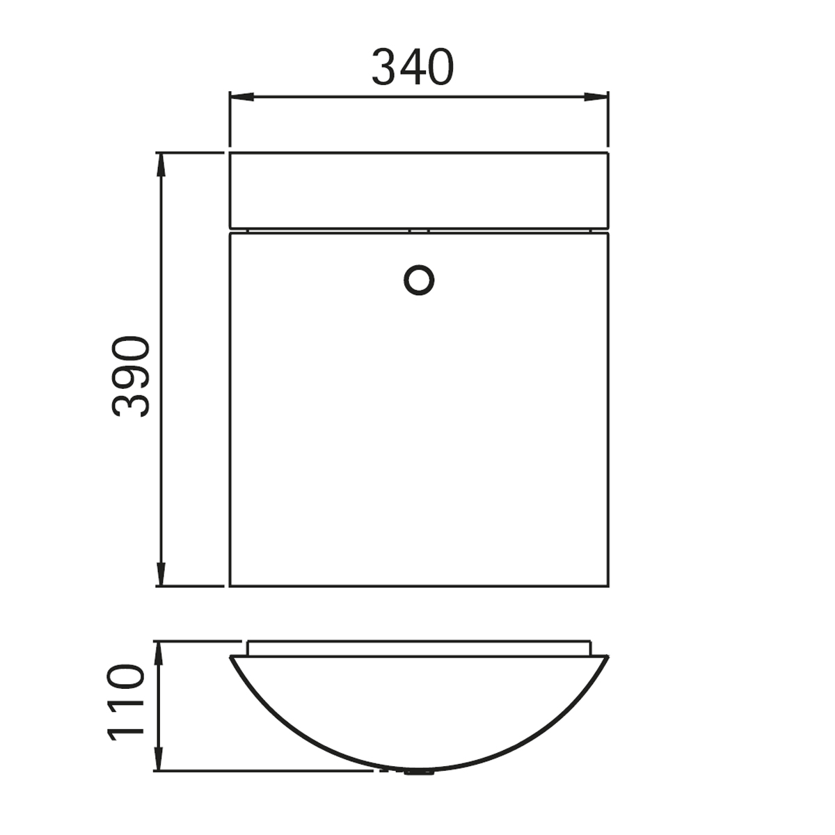 Albert Leuchten 690743 Briefkasten