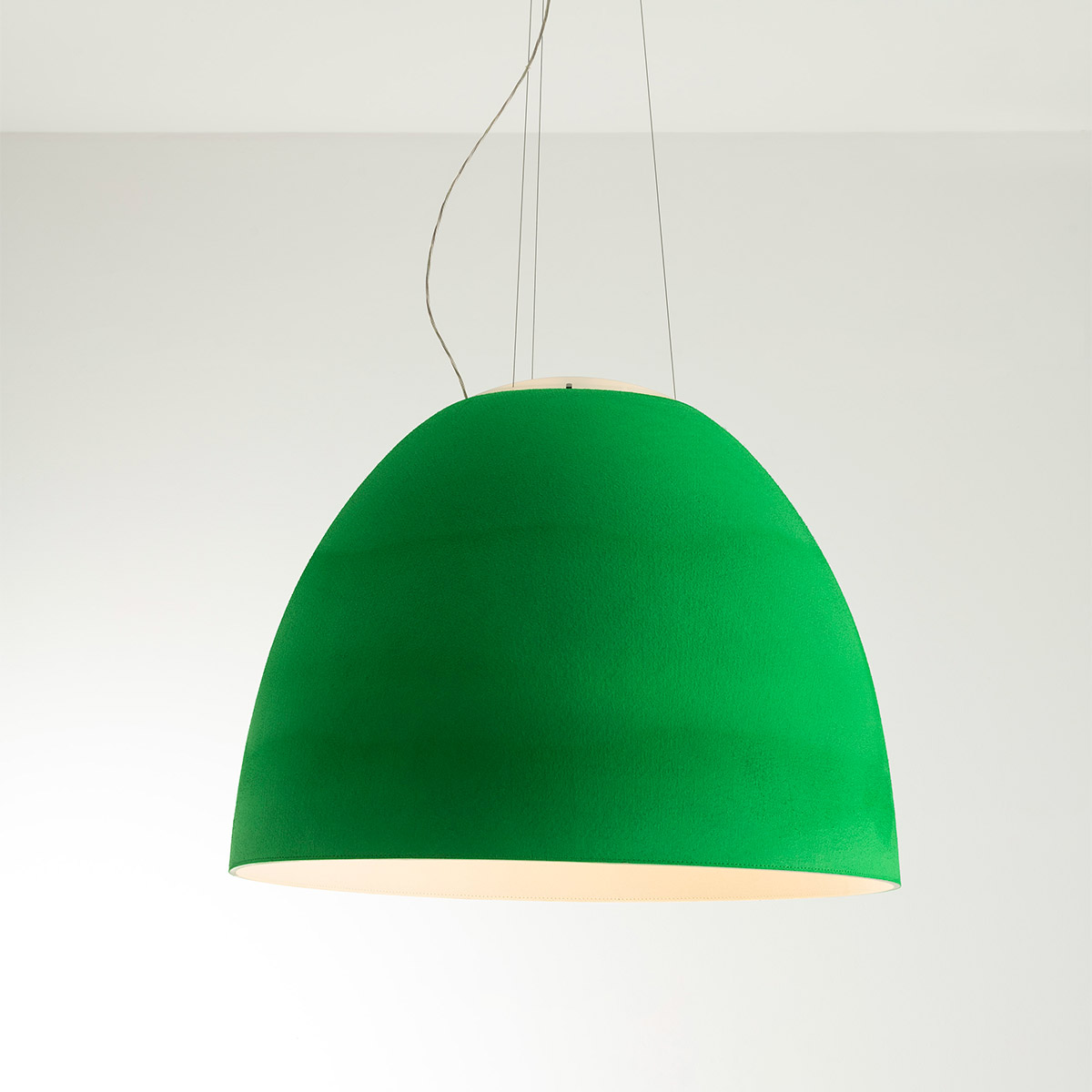 Artemide Nur Acoustic Sospensione, außen: grün / innen: weiß
