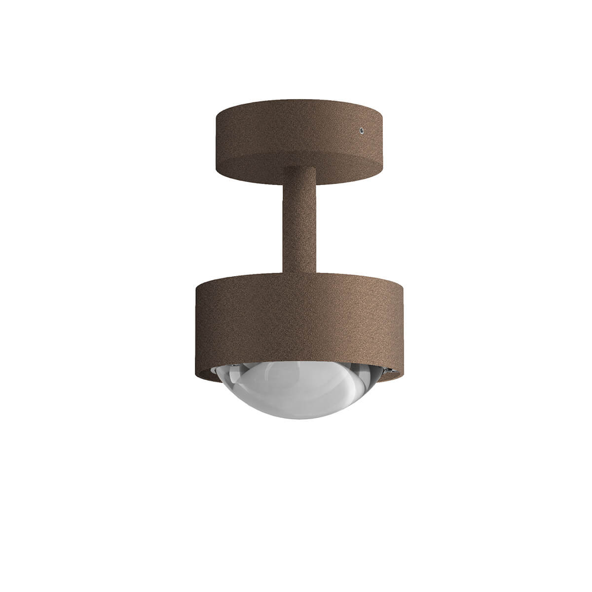 Top Light Puk Mini Turn Outdoor LED Deckenleuchte, Gehäuse, softbraun matt feinstrukturiert, mit Linse klar (nicht inbegriffen)