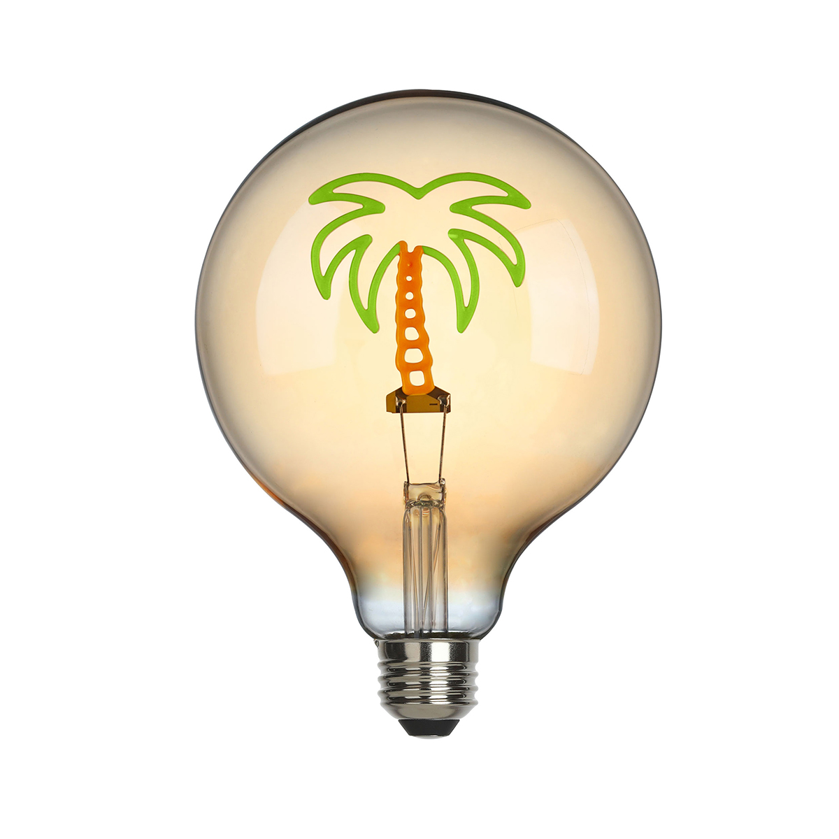 Palm Tree LED Filament Globelampe E27 Amber, 1,5 W 2000 K