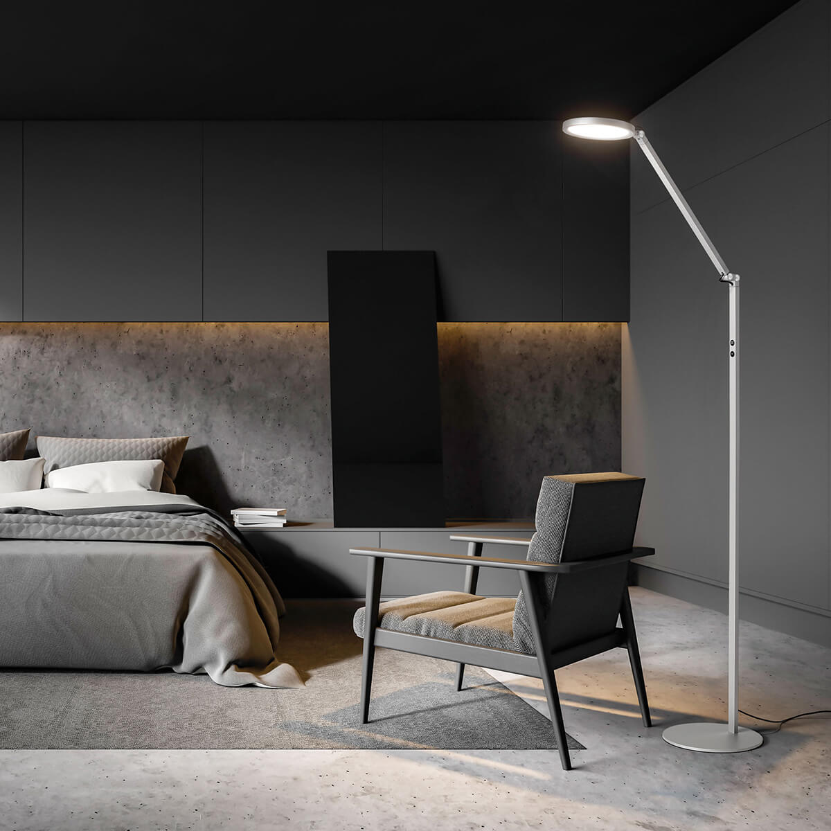 Fabas Luce Regina LED Leseleuchte, Aluminium