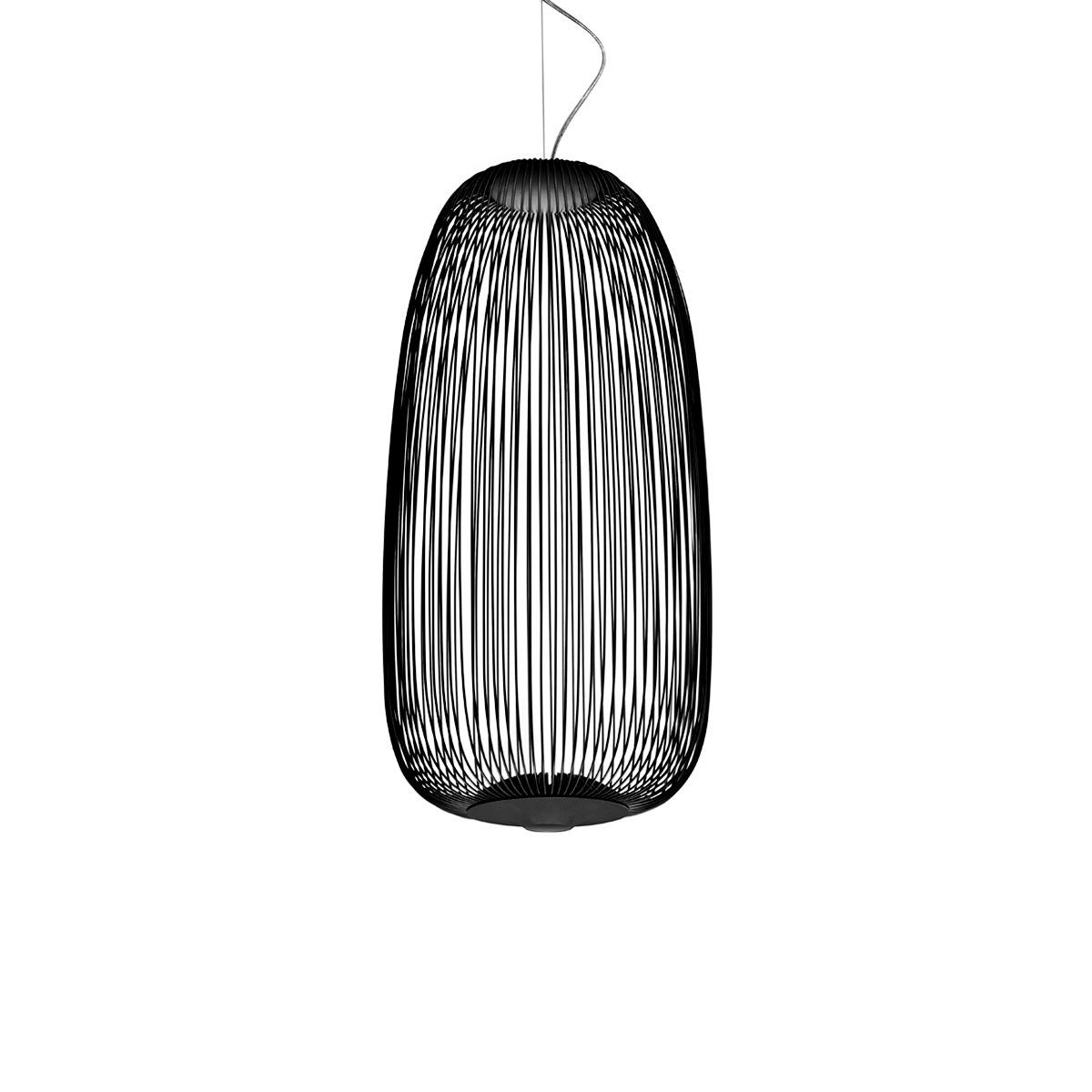Foscarini Spokes 1 MyLight LED Sospensione, nero (schwarz)
