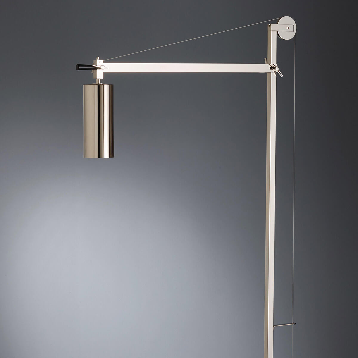 Tecnolumen BH 23 Bauhaus Stehleuchte, Metall vernickelt