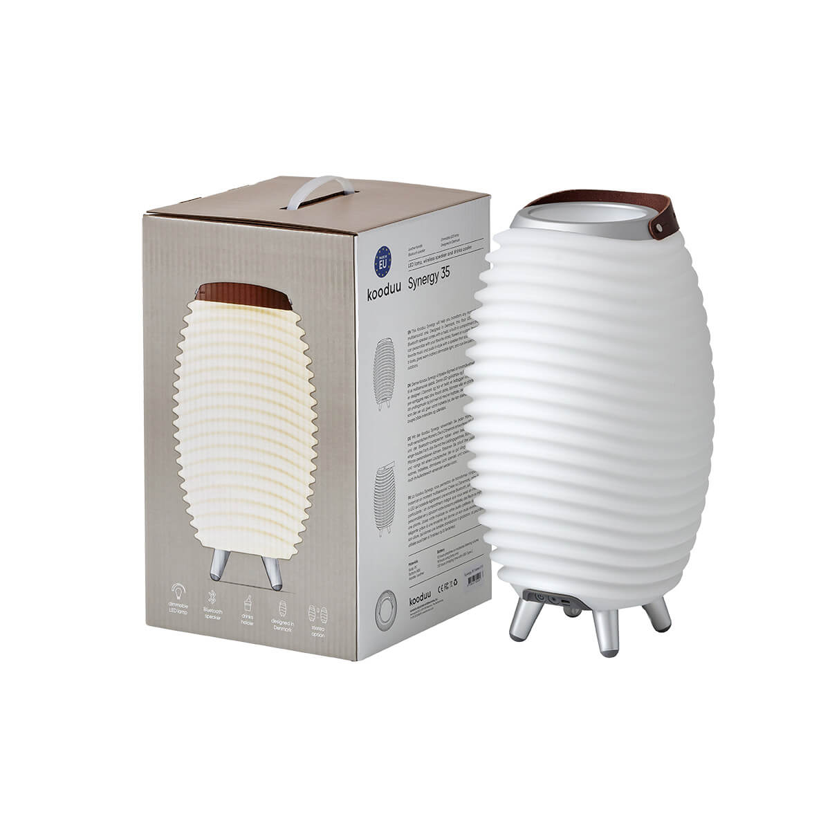 Kooduu Synergy 2.0 LED Akkuleuchte, Bluetooth Lautsprecher & Weinkühler, 35 (small, Höhe: 41 cm)