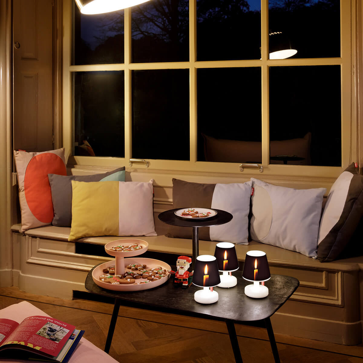 Fatboy Edison the Mini LED Akkuleuchte, 3er-Set, mit Mini Cappie Set Candle Light, Kerzenmotiv