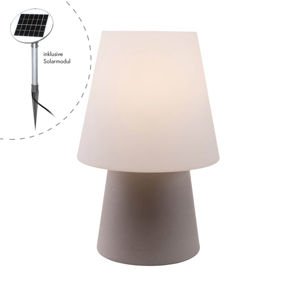 8 seasons design No. 1 LED Solar-Tischleuchte, sand
