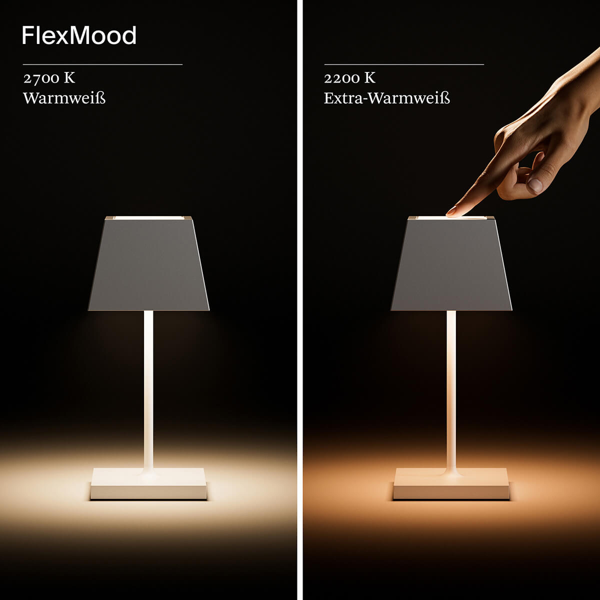 Nuindie mini LED Akkuleuchte, Flex-Mood, eckig