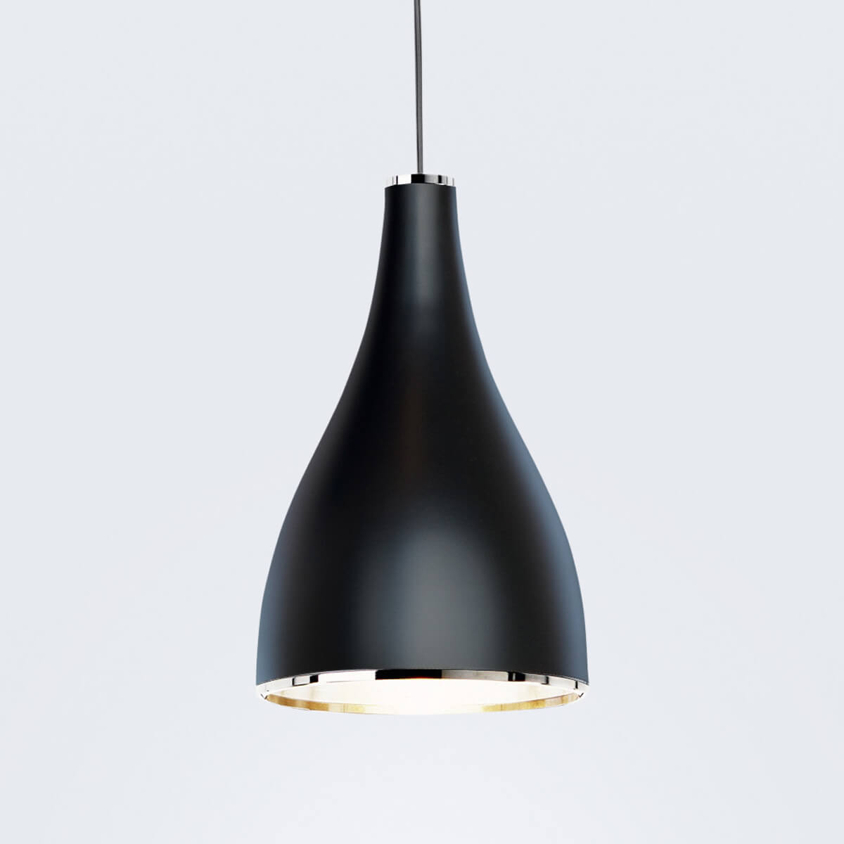 Serien.lighting One Eighty Suspension, L, Ø: 16 cm, schwarz lackiert