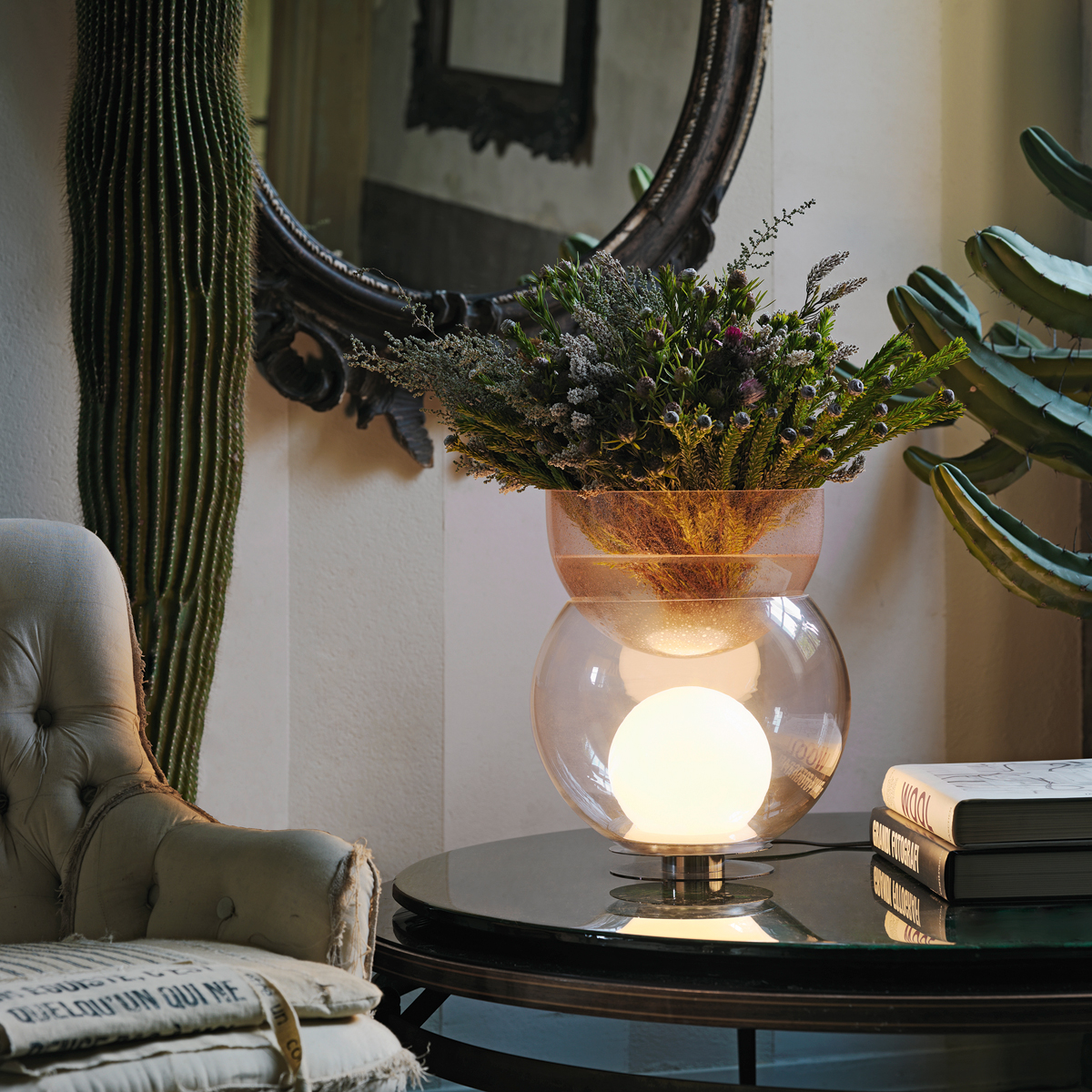 Fontana Arte Giova Tischleuchte, Glas