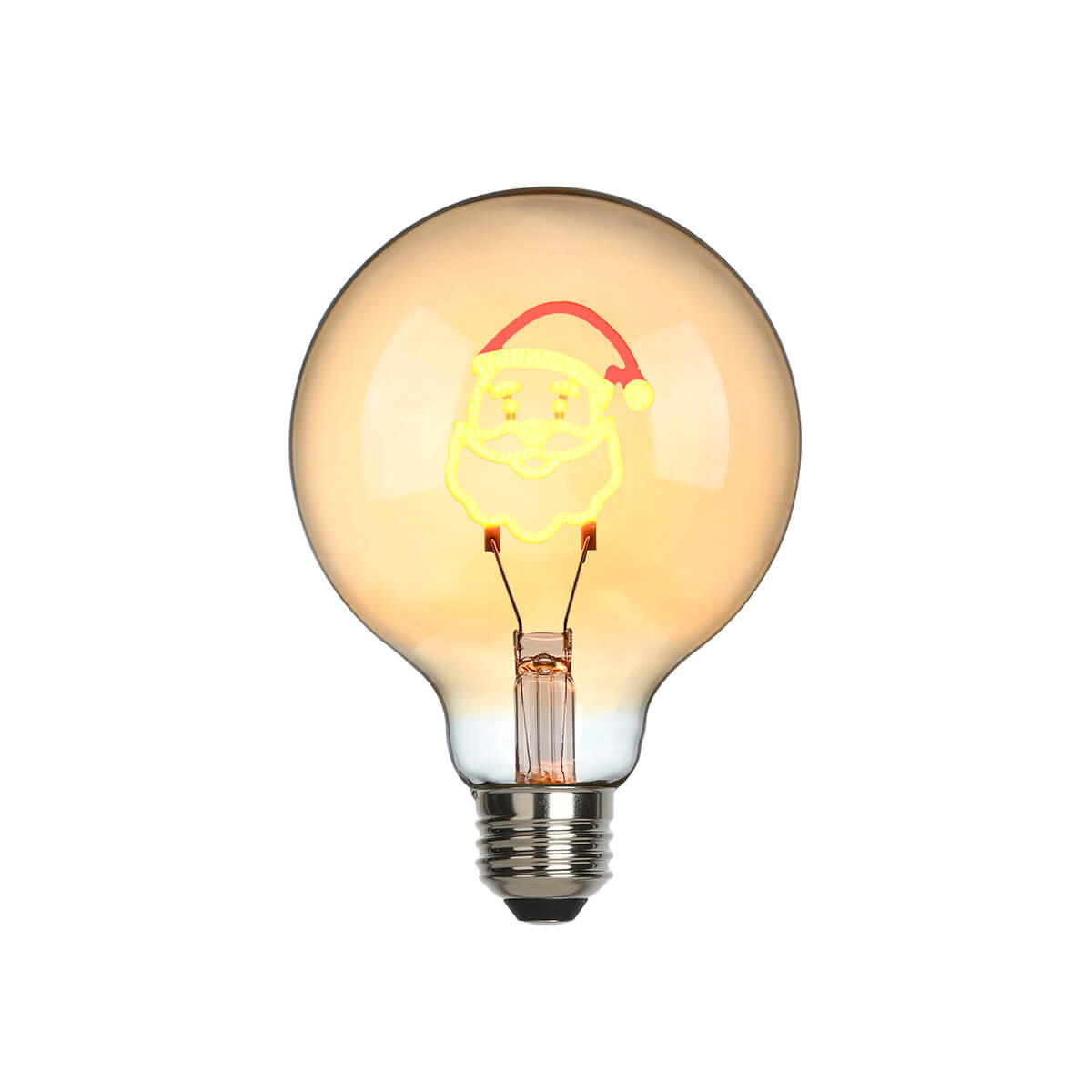 Sompex Santa LED Filament Globelampe E27 Amber, 1,5 W, 2000 K, Ø: 9,5 cm