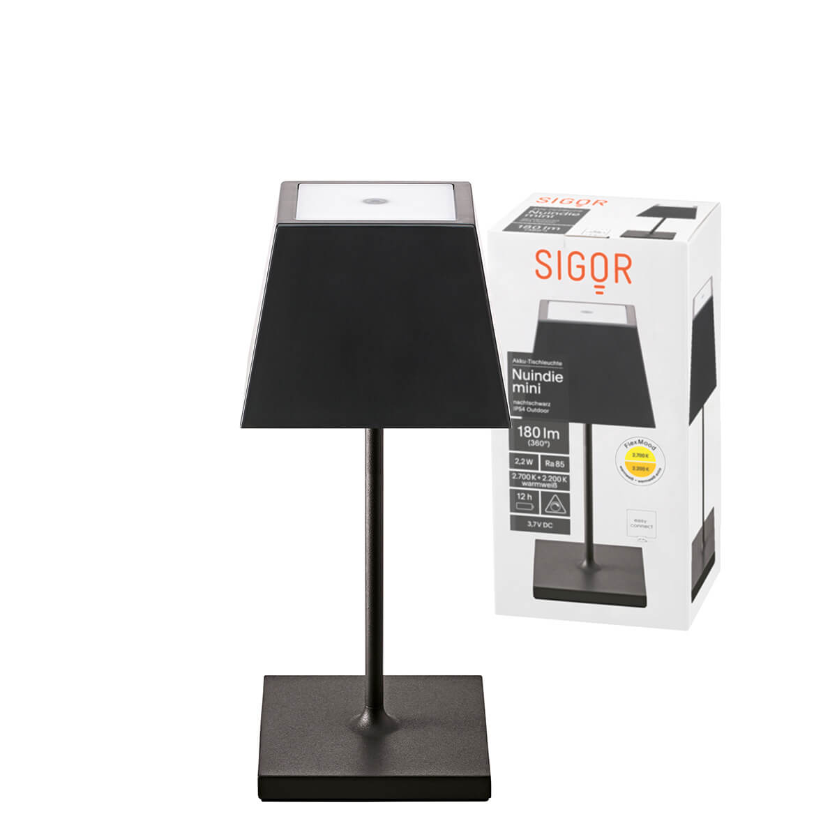 Nuindie mini LED Akkuleuchte, Flex-Mood, eckig