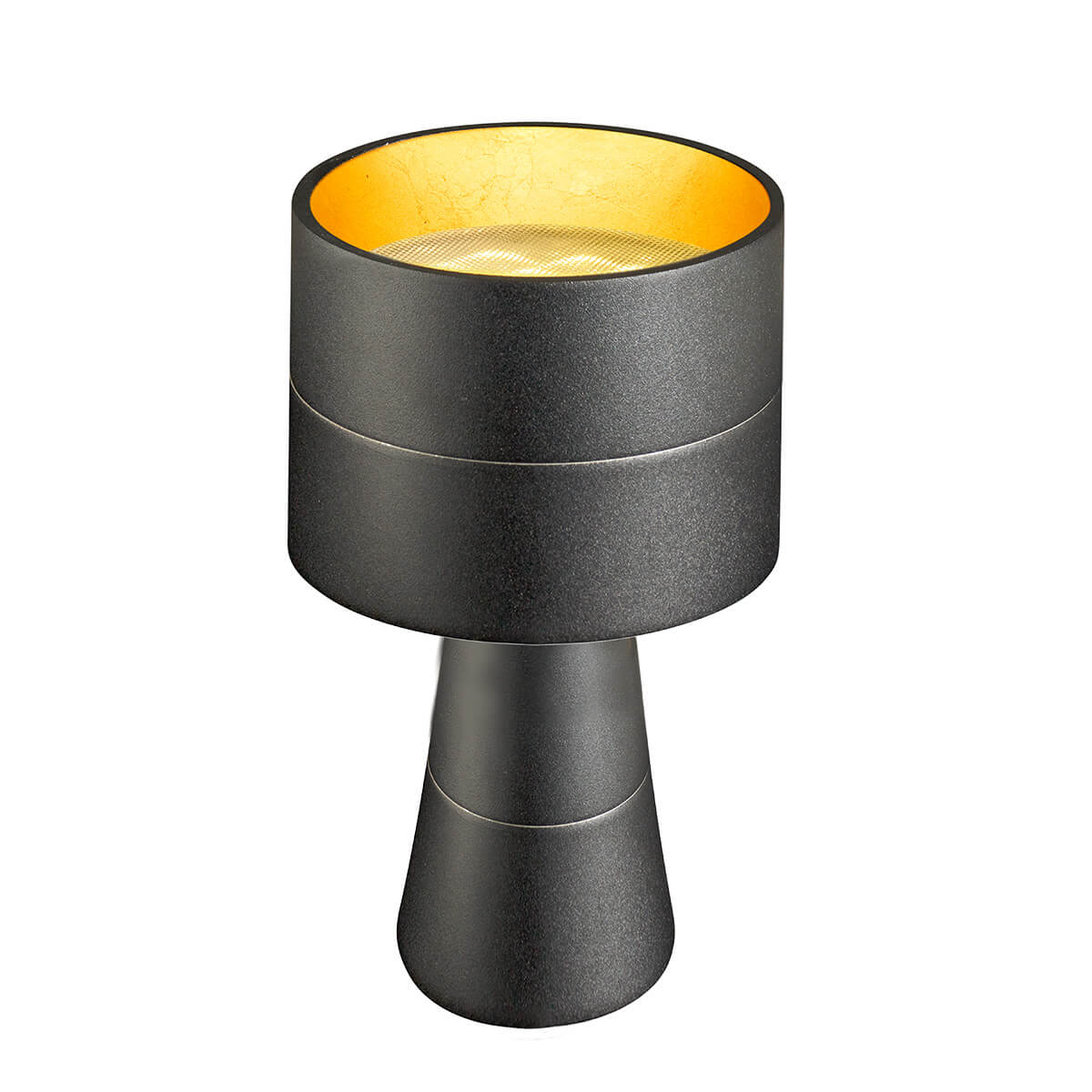 Oligo Tudor LED Tischleuchte, schwarz matt / Blattgold