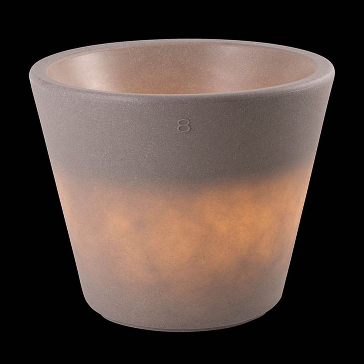 8 seasons design Shining Classic Pot XM Pflanztopf / Dekoleuchte, taupe