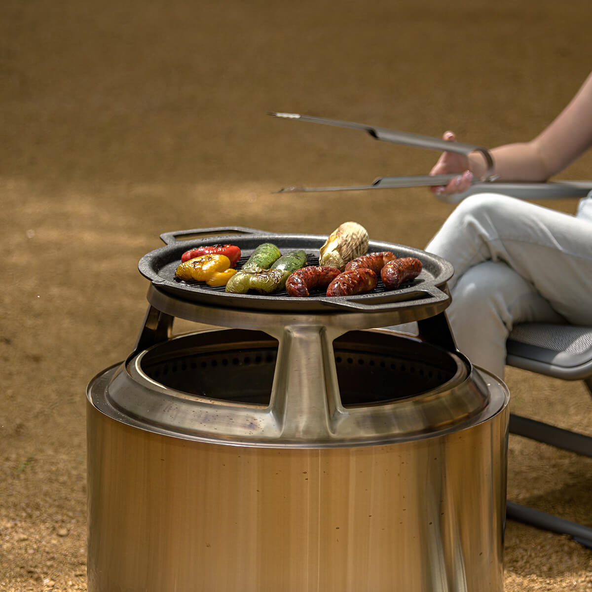 Yukon Gusseisen-Grillrost mit Aufsatz