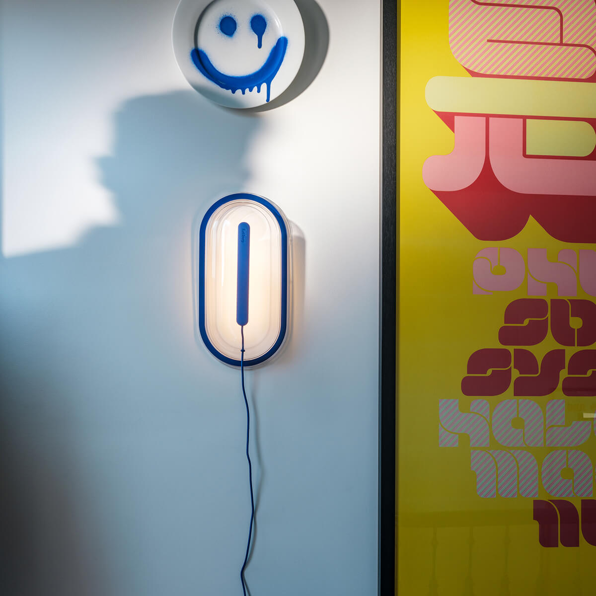 Fatboy Led's Strip LED Wandleuchte mit Kabel, Yves blue (blau)