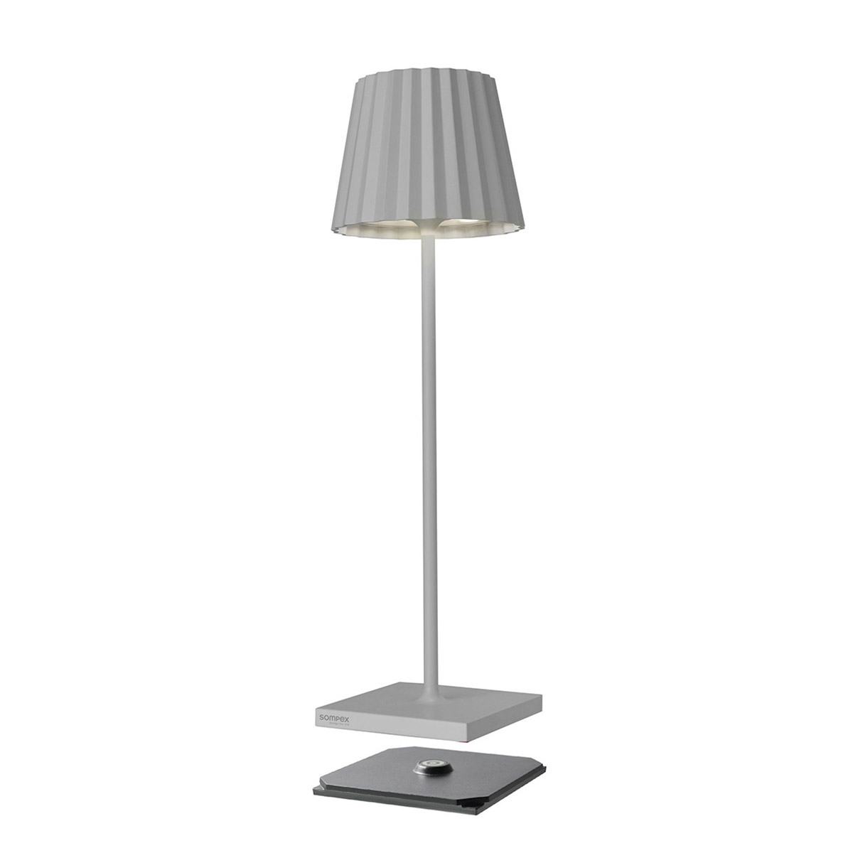 Sompex Troll 2.0 LED Akkuleuchte, grau (Ladestation inbegriffen)
