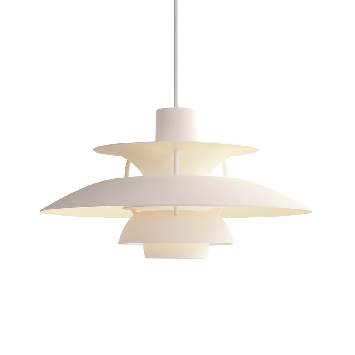 Louis Poulsen PH 5 Mini Monochrome Pendelleuchte, Pale blush