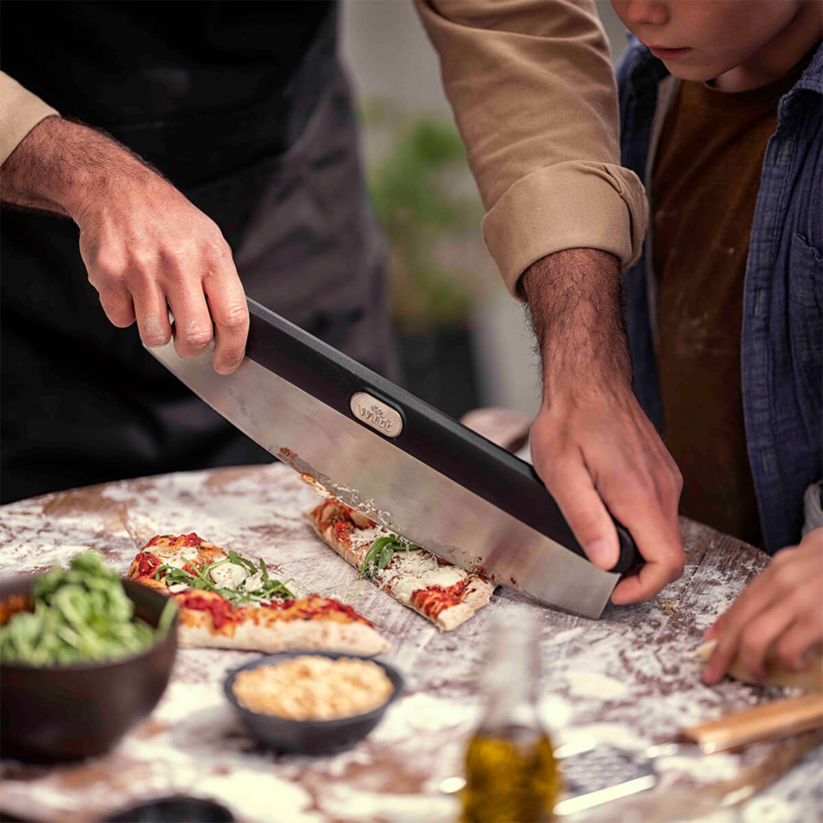 Witt Pizza-Schneider, Edelstahl / schwarz